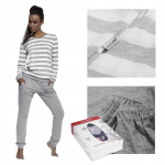 Pižama moterims Cornette Molly 634/30, pilka/balta