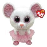 Pliu&scaron;inis žaislas Ty White balerina Mouse - Nina 24 cm