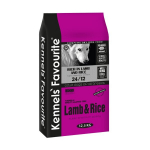 Lamb Rice 12,5kg-Kennels Favourite. Auk&scaron;čiausios (super premium) kokybės visavertis pa&scaron;aras visų veislių suaugusiems &scaron;unims Idealus ėdalas alergi&scaron;kiems ir turintiems vir&scaron;kinimo sutrikimų &scaron;unims