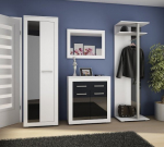 Prie&scaron;kambario komplektas Neron, baltas/juodas