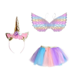 Vienaragis tiulinis sijonas, sparnai ir lankelis, sijono ilgis 30 cm.