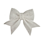 Kalėdinių papuo&scaron;imų rinkinys Kaspinas Balta 2 vnt. (17 x 2,5 x 13 cm)