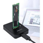 USB Type-C dokas stotelė CABLEXPERT - M.2 SATA & NVME SSD - Juoda
