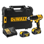 Akumuliatorinis smūginis gręžtuvas DCD778M2T-QW, 18V, 2&times;4Ah