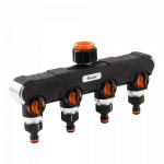Skirstytuvas Bradas BLACK LINE HEAVY DUTY, 4 kanalų, 1"-3/4" (vid.-vid.sr.)