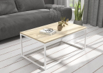 Kavos staliukas ADRK Furniture Narisa 100x60 cm, &scaron;viesiai rudas/baltas