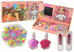 Makiažo ir papuo&scaron;alų rinkinys LeanToys Jewelry Makeup Kit 2in1, 100 vnt.