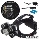 Prožektorius ant galvos BERIMAX 5 x LED T6 CREE