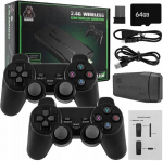 Retro konsole su Hdmi televizoriumi, belaidėmis dviem pulteliais ir 128 GB atmintimi