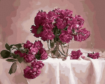 Tapyba pagal skaičius Bordo rožės , 40x50 cm