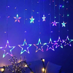 Kalėdinės lemputės su žvaigždžių dekoracijomis Livman XY-002, 12 LED, 2.5m