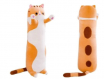 Pliu&scaron;inis žaislas-pagalvė Happy People Katinas, 90 cm, rudas