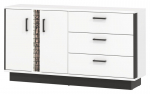 Komoda Liveo Marco MR3, balta/juoda