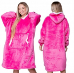 Pledas-megztinis moterims 2in1, rožinis