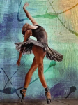 Tapyba pagal skaičius ant rėmo TM Varvikas - Graceful ballerina ME1158e 30x40 cm