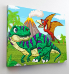 Paveikslas i&scaron; modelino dinozaurai Splat Planet , 30x40 cm.