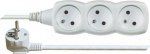 Prailginimo laidas 3 lizdai 10m 2300w baltas