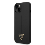 Guess GUHCP14MSLTGK iPhone 14 Plus 6.7 juodas/juodas deklas Silikoninis trikampis