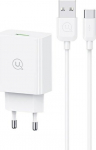 USAMS Zestaw szybkiego ład. QC3.0 18W Typ-c1m Fast Charging biały|white SC series (CC083)