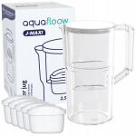 Aquafloow J-Maxi 2,5 l baltas filtravimo ąsotis vandentiekio vandeniui + 5x filtras