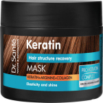 Atkuriamoji kaukė pažeistiems plaukams Dr. Sante Keratin, 300 ml