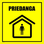 Informacinė plastikinė lentelė "PRIEDANGA " 300x300mm