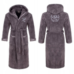 Chalatas vyrams su gobtuvu King, pilkas