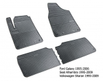 Guminiai kilimėliai Volkswagen Sharan, Seat Alhambra, Ford Galaxy I 5s. 1996-2006, 4 vnt.