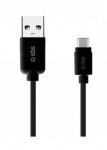 Travel Data cable USB 2.0 to Type C for mobile phones and smartphone  Length 1 5 m  black color