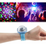 Lempos &ndash; ventiliatoriai, diskotekos &scaron;viesos apyrankė &ndash; mini LED spalvas keičiantis vakarėlio &scaron;viestuvas (mėlynas)