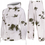 Vokietijos kariuomenės žiemos kamufliažas Palaidinė + kelnės Mil-Tec, Winter BW / Snow Camo