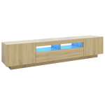 TV spintelė，TV staliukas，Televizoriaus spintelė su LED ap&scaron;vietimu, ąžuolo, 200x35x40cm CFE89954