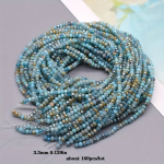 Maždaug 3mm 160VNT Mai&scaron;yti Spalvoti Rondeliniai Stiklo Karoliukai Rivex, 3mm-27 Half Lake Blue Porcelian 027