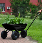 Sodo transportavimo vežimėlis karutis savivartis 75L 200 kg dideli pneumatiniai ratai MultiGarden