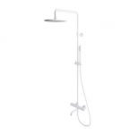 Termostatinis rinkinys su du&scaron;u 25 cm, vonia-du&scaron;as 113,5/152 cm, montuojamas ant sienos, matinis baltas Y