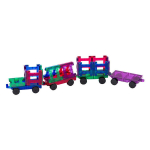 Playmags 3D magnetiniai traukinio blokai 155 rinkinys i&scaron; 20 vnt