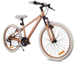 Kalnų dviratis MTB 24 colių berniukui ar mergaitei Pirmajai Komunijai Shimano 7 pavaros su amortizatoriumi VERDANT ROWAN SHOX