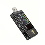 USB testeris voltmetras ampermetras, Juoda