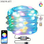 LED Kalėdinė Girlianda USB, 20 metrų 200 LED