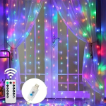 LED užuolaidinės &scaron;viesos su valdymu, Daugiaspalvis