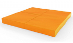 Sulankstomas gimnastikos čiužinys SANRO 100x100x10 cm oranžinis-geltonas (4 dalių), -
