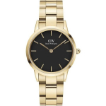 I&scaron;manusis laikrodis Laikrodis - DANIEL WELLINGTON - Ikoninė grandinė - Aukso - Juodas ciferblatas - Kvarcas - 3 ATM