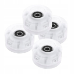 4 vnt. Led riedučių ratukai su guoliais, 58mm