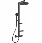 Ideal Standard Alu+ termostatinis du&scaron;o komplektas su lietaus galvute, juodas