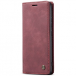 &bdquo;CaseMe&ldquo; Retro solidus atverčiamas dėklas - bordo (Redmi Note 14 Pro 5G / Note 14 Pro+ 5G / Poco X7 5G)