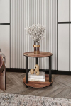 Knygų lentyna, 2 auk&scaron;tų apvali, 34x38 cm, rie&scaron;utas