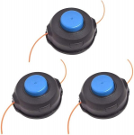 Žoliapjovės galvutė, 3 vnt. T25 žoliapjovės galvutės pakaitalas, skirtas Husqvarna 966674401, automatinis padavimas, bakstelėjimo galvutės eiga, tiesus kotas vejapjovei 122ldx, 124l, 125l, 125ldx, 128l, 128ld