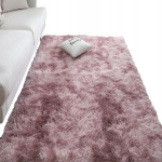 Rožinis pliu&scaron;inis shaggy kilimas rabbit, pūkuotas, 220x160 cm, mink&scaron;tas, malonus, xxl