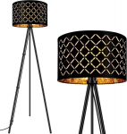 Auquee Led grindų &scaron;viestuvas svetainei, 6 w juodas grindų &scaron;viestuvas, modernus trikojis grindų &scaron;viestuvas pagamintas i&scaron; metalo su dekoratyviniu gaubtu ir kojiniu jungikliu, retro skaitymo lempa, grindų &scaron;viestuvas svetainei, miegamajam