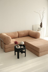 Modulinė sofa Asir Nook, ruda